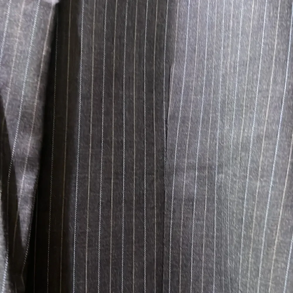 Oscar de La Renta Grey w Blue Pinstripes 3-button Men’s 48R Sports Coat Blazer